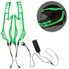 4-en-1 8 couleurs moto LED casque de Signal déquitation de nuit EL lumière froide 3 modes LED casque bande lumineus