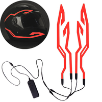 4-en-1 8 couleurs moto LED casque de Signal déquitation de nuit EL lumière froide 3 modes Led casque bande lumineus