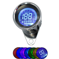 4 en 1 moto compteur kilométrique numérique compteur de vitesse tachymètre tr / min jauge de niveau de carburant MPH KM