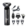 4 en 1 rasoir électrique pour hommes tondeuse rotative USB Rechargeable numérique étanche coupe-cheveux professionnel