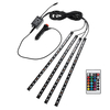 4 En 1 RVB 16 Couleur LED Plancher De Voiture Décoration Intérieure Lumière Ambiance Lampe Contrôle Sonore avec Briquet