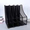 4 fentes métal titulaire de fichier magazine livre organisateur de fichiers stand rack bureau bureau anti-rouille outils