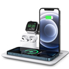 4-IN-1 15W Qi Chargeur sans fil rapide Pad de charge Stand Dock Support de téléphone portable pour iPhone iWatch Airpods