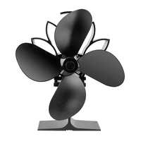 4 lames de chauffage à bois ventilateur poêle cheminée feu chaleur thermique économiseur de carburant Ecofan