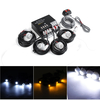 4 LED Ampoules Hide Away Emergency Hazard Warning Flash Strobe Light Kit 80W 12V Universal
