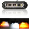 4 LED Strobe durgence Flash Flashing de camion de voiture imperméable à leau ambre et lumière blanche de DRL
