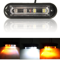 4 LED Strobe durgence Flash Flashing de camion de voiture imperméable à leau ambre et lumière blanche de DRL