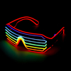 4 modes LED Glow EL fête des lunettes clignotant festival fête du fil de fil de néon allume les lunettes