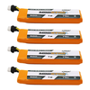 4 Packs CNHL MiniStar HV 500mAh 3.8V 1S 75C Lipo Battery with BT2.0 Plug for Betafpv Air75 FPV Racing Drone
