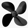 4 pales de ventilateur de cheminée pour ventilateur de poêle à bois thermique