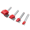 4 pcs 10/15/22 / 30mm Routeur Bit Surface Planification Fond de Nettoyage En Bois Fraisage CNC Routeur Bit
