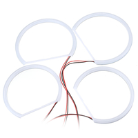 4 PCS 131 + 146mm Coton Blanc Clair LED Angel Eye Halo Anneau Phares Pour BMW E46