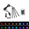 4 PCS 16 Couleur LED Décoration De Plancher De Voiture Lumières Bandes Contrôle Du Son Atmosphère Lampe avec Télécommand
