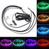 4 PCS 36 pouces + 24 pouces RVB LED plancher de voiture décoration sous la lumière sallume tubes étanches avec APP
