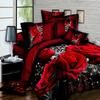 4 Pcs 3D Images Ensembles de literie Ensemble de couette 1 Housse de couette 1 Drap housse 2 taies doreiller