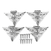 4 pcs Antique Blanc Bijoux Coffre En Bois Boîte Pieds Décoratifs Jambe En Métal Coin Protecteur