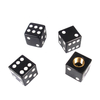 4 PCS Dice Valve Caps Noir Pneu Air Valve Stem Caps Voiture Tronc Vélo Vélo Roue Jantes Accessoires