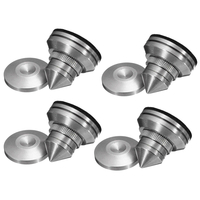 4 pcs En Laiton Amortisseur Haut-Parleur Spike + Pad Base Amplificateur Isolation Cône Stand Pieds