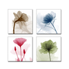 4 Pcs Encadrée Fleur Abstraite Impression Sur Toile Art Peinture Décorations Murales Pour La Maison 30 cm