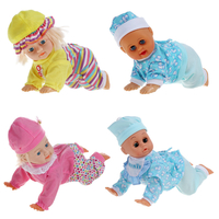 4 styles de bébé de poupée rampante torsadée électrique de 10 pouces / 11, 5 pouces avec son pour jouets pour enfants