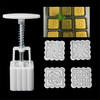 4 timbres Moon Cake Square Moule 3D DIY DIY Moule Mooncake Mi-automne Festival De Cuisson Accessoires