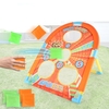 4 trous enfants pliable jetant des sacs de sable conseil de golf Cornhole jeu de déchiquetage avec 6 sacs de sable pour