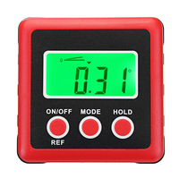 4 x 90 ° Numérique Biseau Boîte Gauge Angle Finder Rapporteur Protecteur Imperméable LCD Vert Rétro-Éclairage