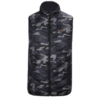 40-60 ℃ gilet chauffant électrique veste chauffante 5 zones USB réchauffe le corps en hiver