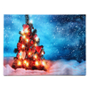 40 x 30 cm Operated LED Noël Arbre enneigé Décoration murale sur toile de Noël