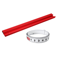 400-1200mm Rouge Alliage Daluminium T-Track 45 T-slot Mitre Track Outil De Pince À Bois Pour Table Scie Routeur Tab