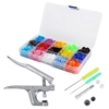 400 ensembles T5 Snap Poppers Boutons en plastique Pince de fixation Pince à poinçonner / anneau élastique