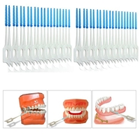 400pcs interdentaires entre les dents brosse fil massage élastique gomme cure-dent