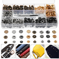 40/100 ensemble rivets bricolage cuir artisanat attaches boutons pression cuivre boutons goujons argent rivets en bronze