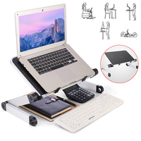 40*26 cm agrandir pliable avec trou de ventilateur de refroidissement en aluminium ordinateur portable bureau Table TV l