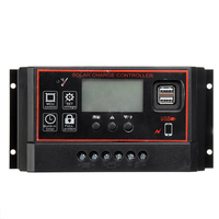 40A / 50A / 60A 12V / 24V contrôleur de chargeur de panneau solaire Batterie régulateur double affichage USB LCD