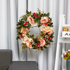 40cm soie pivoine couronne fleur anneau porte artificielle guirlande suspendue décorations de mariage