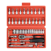 40pcs / 46pcs / 53pcs Clé à cliquet à douille Set Sleeve 3/8 "& 1/4" Outil de matériel de réparation