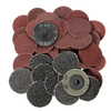 40pcs 2 pouces 24 60 80 120 grit rouleau serrure disques de ponçage