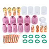 40PCS TIG Soudage Stubby Gaz Lentille 10 Pyrex Tasse Kit pour Tig WP-17/18/26 Torche