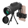 40x60 monoculaire HD optique BAK4 télescope de vision nocturne à faible luminosité avec support de téléphone clip trépie