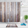 40X60cm Salle De Bains Rideau De Douche Moderne En Bois Rustique Mur Étanche Salle De Bains Doublure Rideau De Douche