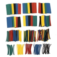 410pcs 2: 1 tube de polyoléfine thermorétractable sans halogène Gaine 5 couleurs 10 taille