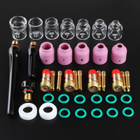 41pcs TIG soudage torche buse stubby gaz lentille en verre coupe kit pour WP17 / 18/26 + boîte