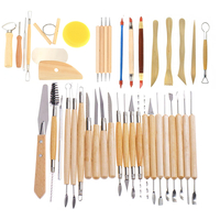 42 Pcs En Bois Argile Sculptant Outils Pottery Sculpture Outil Set Modélisation Artisanat Hobby