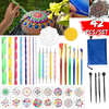 42PCS / Set Mandala Dotting Tools Kit de peinture rupestre Dot Art Rock Pen Paint Stencil