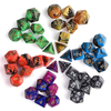 42pcs 6 ensembles dés polyédriques 6 couleurs RPG D & D avec 6 sacs