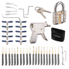 42PCS Rubber Padlock Type Lockpicking Tool Set Suitable for Opening One-Word Locks,  Car Locks,  Padlocks,  Etc.