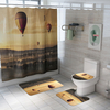 4/3 / 1pcs ballon vision rideau de douche étanche antidérapant tapis de salle de bain couvercle de couvercle de toilette