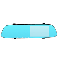 4.3 pouces 1080P HD voiture DVR rétroviseur caméra de tableau de bord double objectif enregistreur moniteur 170 degrés