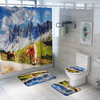 4/3/1 PCS Cheval Salle De Bains Tapis Rideau De Douche 4 pcs Antidérapant Couvercle Des Toilettes Couverture Tapis De Ba